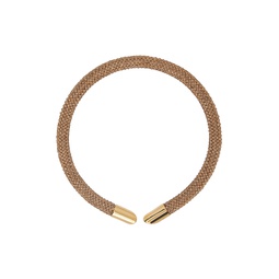 Gold Pixel Tube Choker Necklace 241605F023008