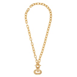 Gold XL Link Extra Pendant Necklace 241605F023005