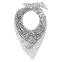 Silver Pixel Scarf Necklace 241605F023006