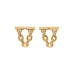 Gold Chain Link Earrings 241605F022005