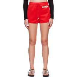 Red Applique Shorts 222605F088000