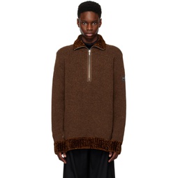 Brown Reversible Sweater 222287M202006