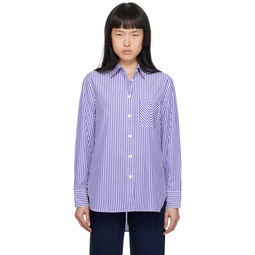 Blue Striped Shirt 241055F109000