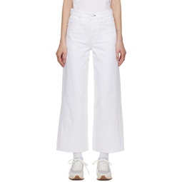 White Andi Wide Leg Jeans 231055F069004