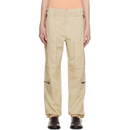 Beige Kai Flight Trousers 231055F087020