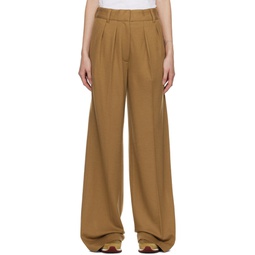 Brown Shelly Wide Leg Trousers 231055F087010