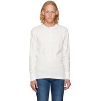 White Classic Flame Henley 231055M211005