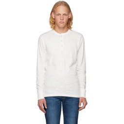 White Classic Flame Henley 231055M211005
