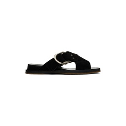 Black Beau Cross Sandals 231055F124007