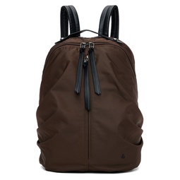 Brown Commuter Backpack 222055M166000