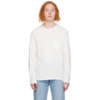 White Miles Long Sleeve T Shirt 231055M213007