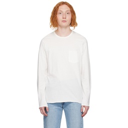 White Miles Long Sleeve T Shirt 231055M213007