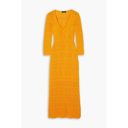 Renee crocheted cotton-blend midi dress