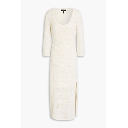 Renee crochet-knit cotton-blend midi dress