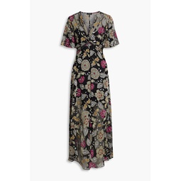 Tamar twist-front floral-print chiffon maxi dress