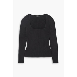 Asher ribbed-knit top