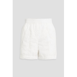 Emma embroidered ramie shorts