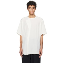 White Pleated Shirt 241599M192002