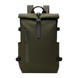 Khaki Rolltop Large Backpack 241524M166007