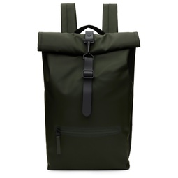 Green Rolltop Backpack 241524M166020