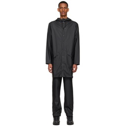Black Polyester Coat 221524M176000