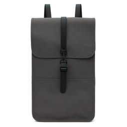 Gray Coated Backpack 232524M166015