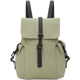 Green Rucksack Cargo Backpack 241524M166015