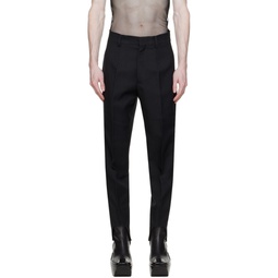 Black Garterless Trousers 241172M191002