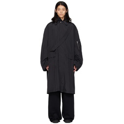 Black Strap Rain Coat 232172M176000