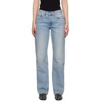 Blue Easy Straight Jeans 241800F069009