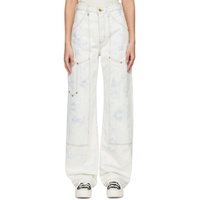 White Super High Workwear Jeans 231800F069050
