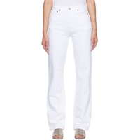 White 90s High Rise Loose Jeans 222800F069021