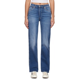 Blue 90s High Rise Jeans 241800F069010