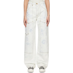 White Super High Workwear Jeans 231800F069050