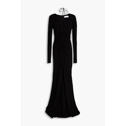 Riccardo ruched stretch-jersey gown