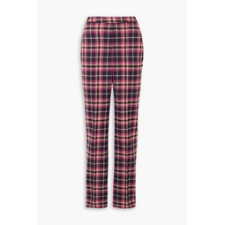 Ryder checked twill straight-leg pants