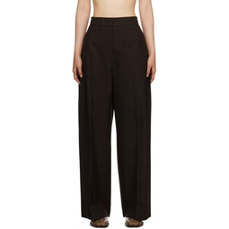 Brown Striped Trousers 232775F087002