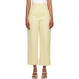 Yellow Roll Up Trousers 231775F087006