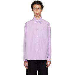 Purple Oversized Shirt 231775M192000