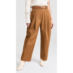 Double Pleated Curved Silhouette Pants