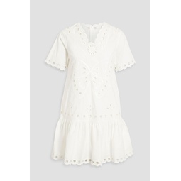 Broderie anglaise cotton mini dress