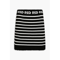 Striped jacquard-knit mini skirt