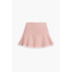 Skirt-effect twill shorts
