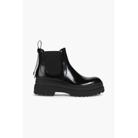 Patent-leather Chelsea boots
