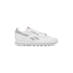 White   Gray Classic Leather Sneakers 241749M237061