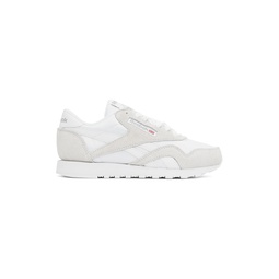 White   Beige Classic Nylon Sneakers 241749F128035