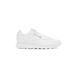 White Classic Leather Sneakers 241749M237058