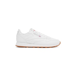 White Classic Leather Sneakers 241749M237057