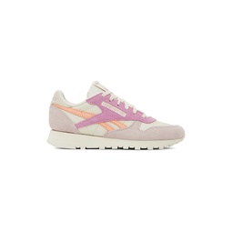 Off White   Pink Classic Leather Sneakers 241749F128046