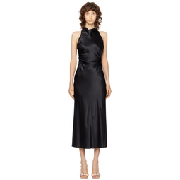 Black Casette Maxi Dress 241892F055009